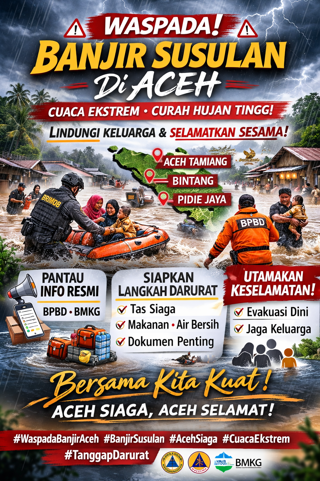 Aceh Siaga Hadapi Banjir Susulan Pemerintah Perpanjang Tanggap Darurat dan Aparat Bergerak Cepat