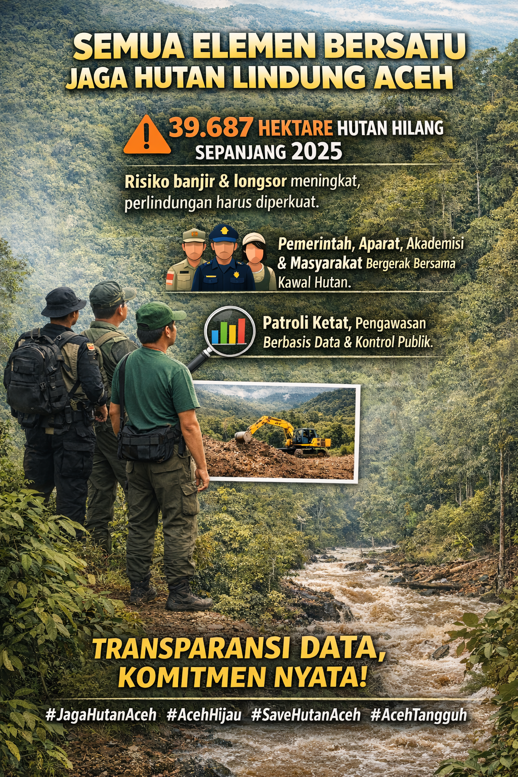 Pemerintah dan Seluruh Elemen Perkuat Perlindungan Hutan Aceh di Tengah Lonjakan Kehilangan Tutupan