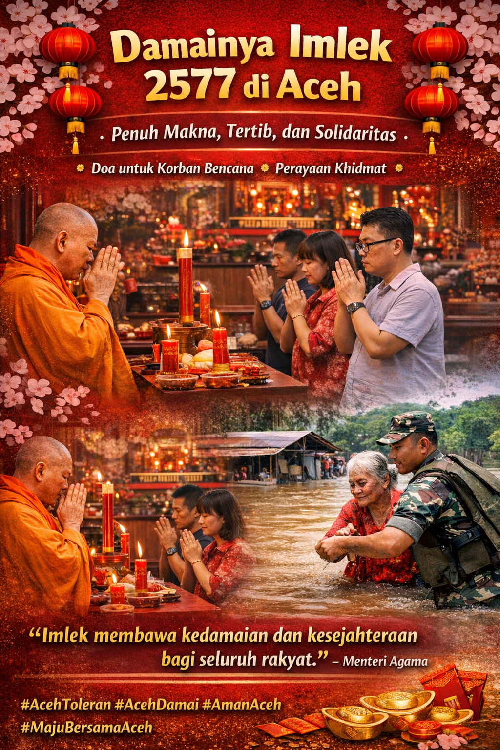 Damainya Imlek 2577 di Aceh, Bukti Nyata Harmoni dan Solidaritas Antarumat