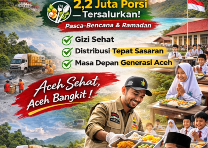 MBG Aceh Bukti Negara Hadir untuk Pemulihan Pasca Bencana dan Ketahanan Gizi
