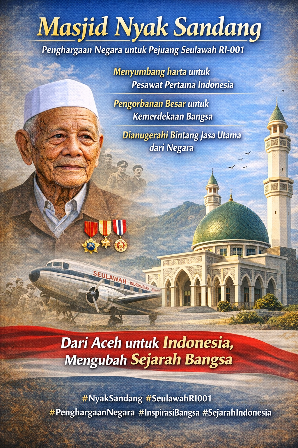 Negara Hadir Membalas Jasa Sejarah Teungku Nyak Sandang Lewat Pembangunan Masjid di Aceh