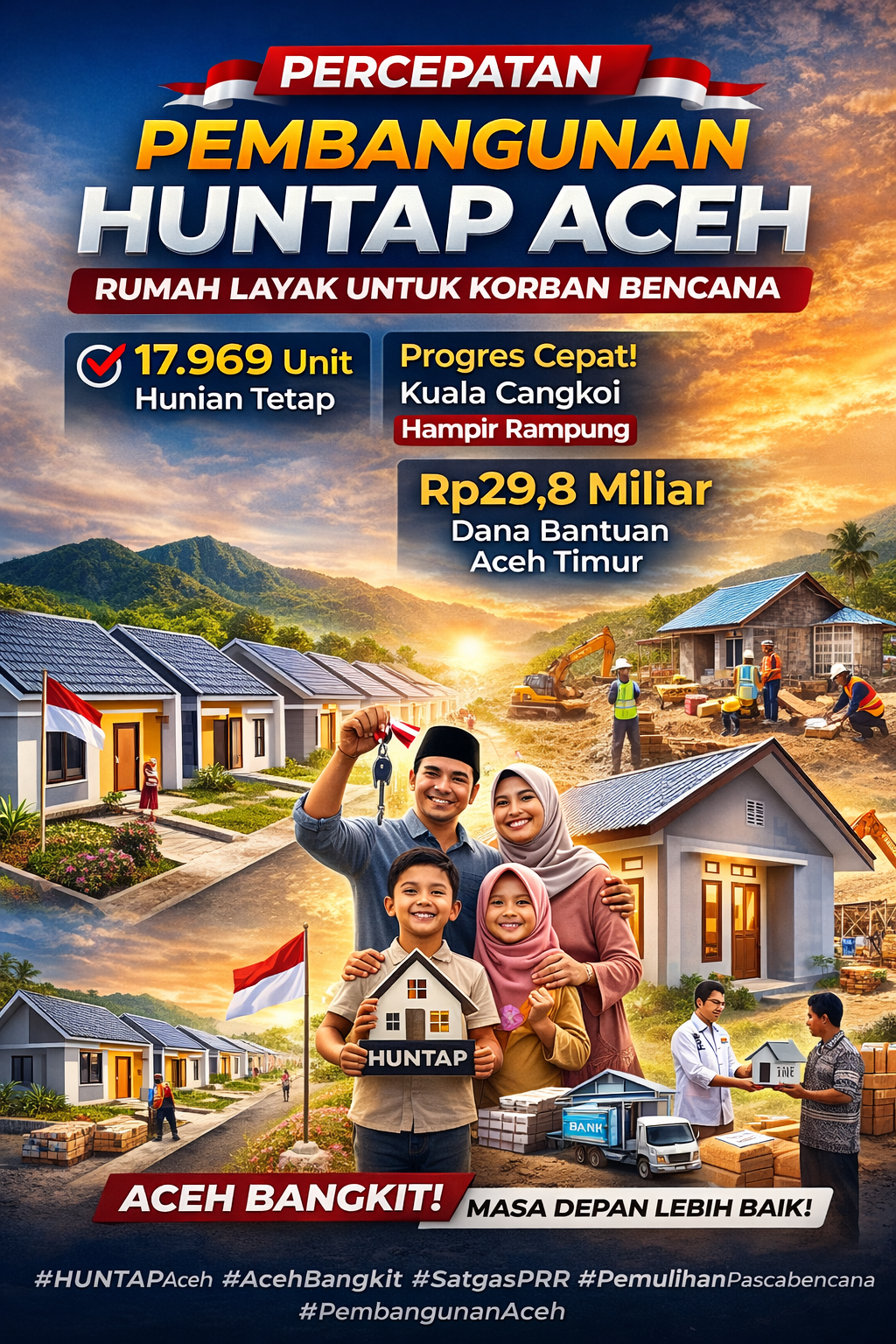 Aceh Bangkit Ribuan Hunian Tetap Dikebut Demi Masa Depan Korban Bencana