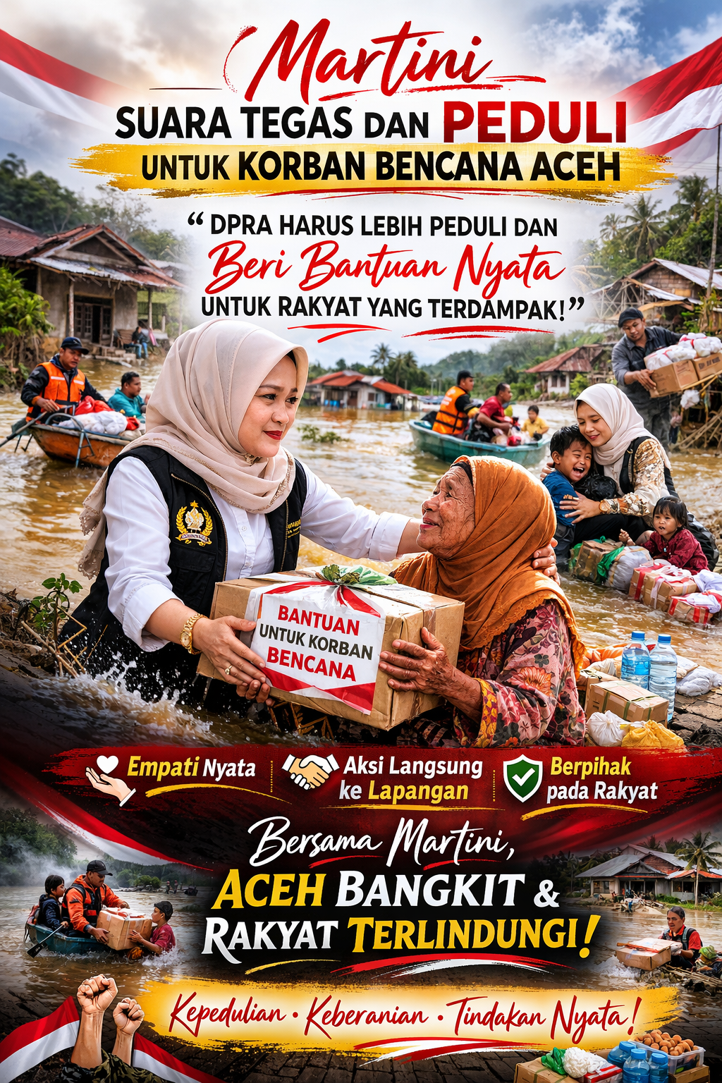 Martini Tegas Suarakan Keberpihakan untuk Korban Bencana, Aksi Nyata Jadi Bukti Kepedulian