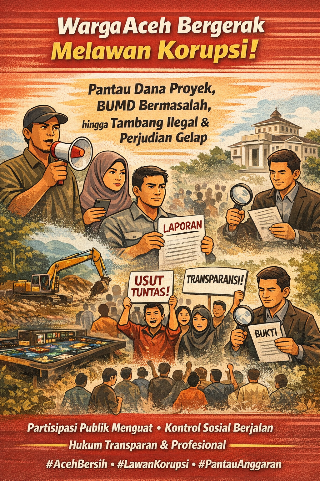 Masyarakat Aceh Perkuat Pengawasan Publik, Dorong Penanganan Dugaan Korupsi Lebih Transparan