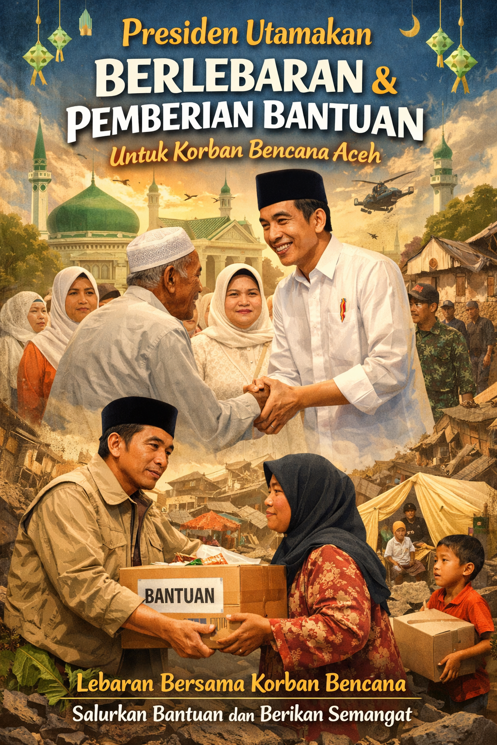 Presiden Utamakan Lebaran Bersama Rakyat Aceh, Bantuan Pascabencana Dipercepat