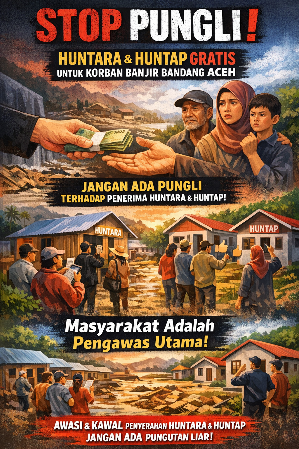 Pengawasan Masyarakat Perkuat Penyaluran Huntara dan Huntap Gratis di Aceh