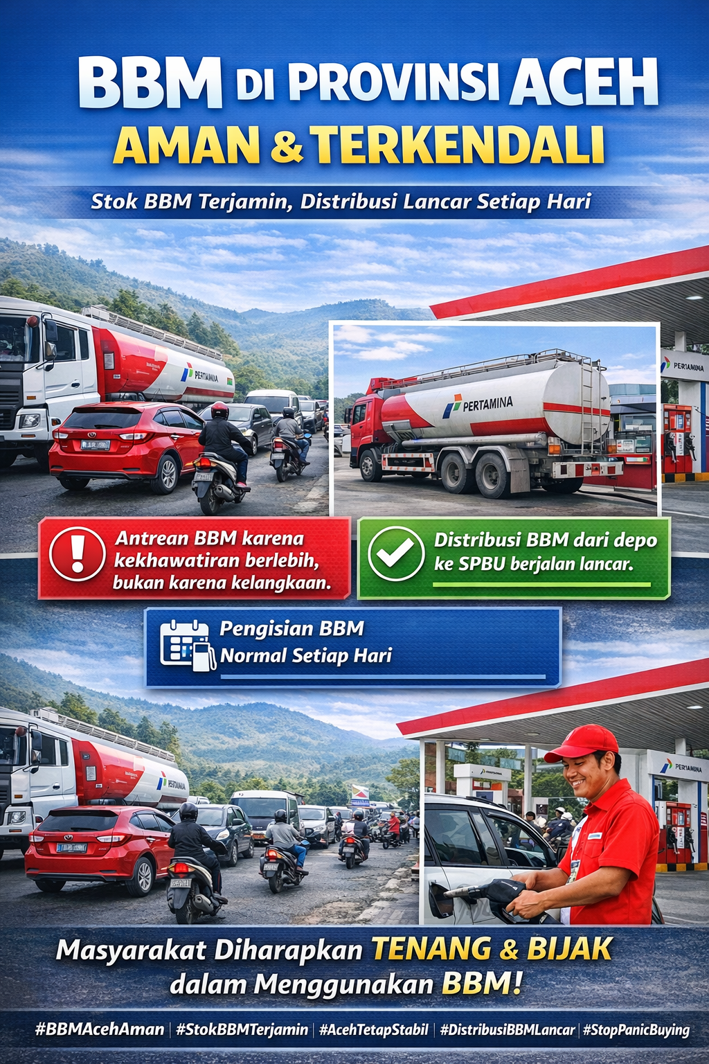 Stok BBM Aceh Dipastikan Aman, Pemerintah Imbau Masyarakat Tidak Panic Buying