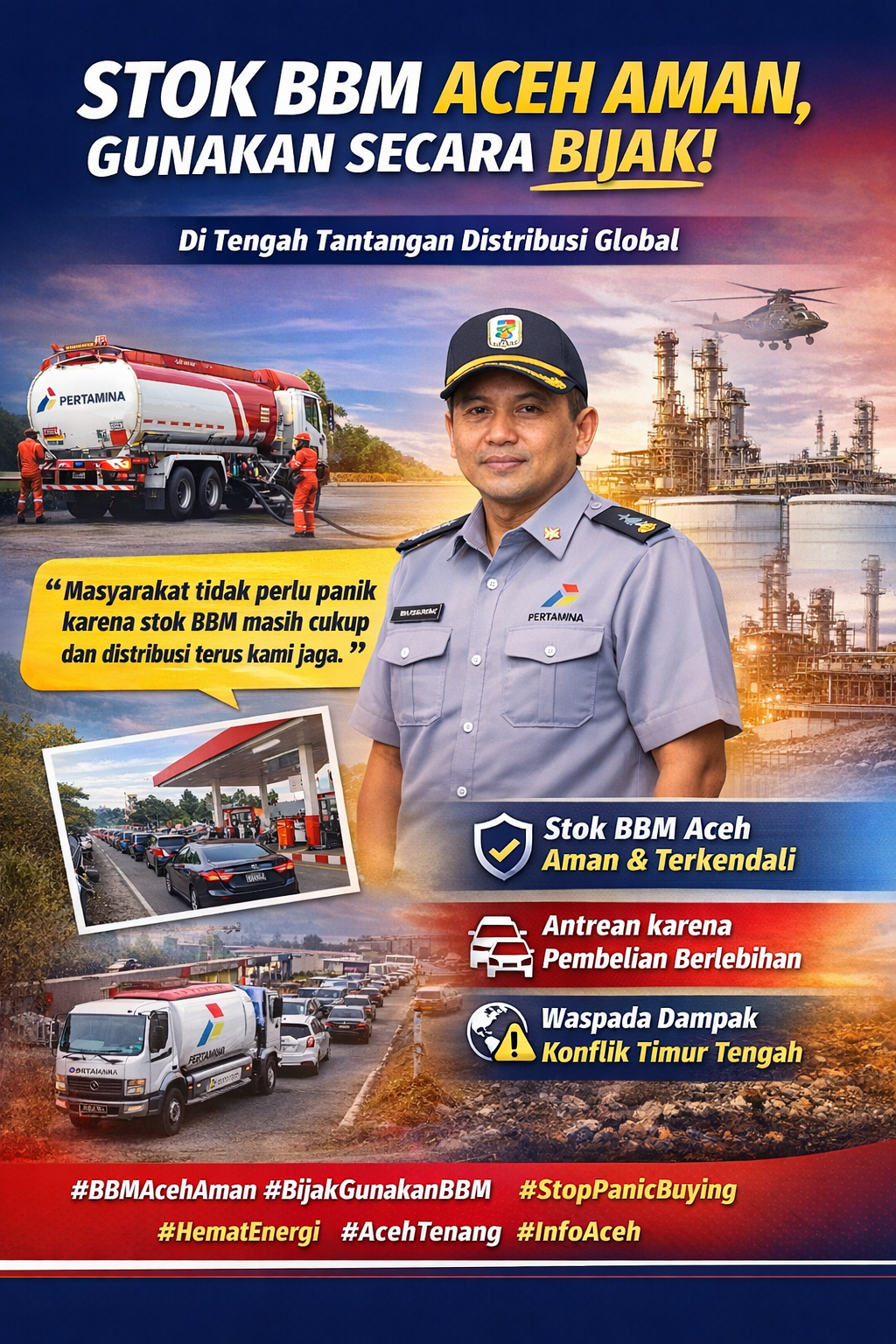 Stok BBM Aceh Dipastikan Aman, Masyarakat Diimbau Bijak Gunakan Energi di Tengah Tantangan Distribusi Global