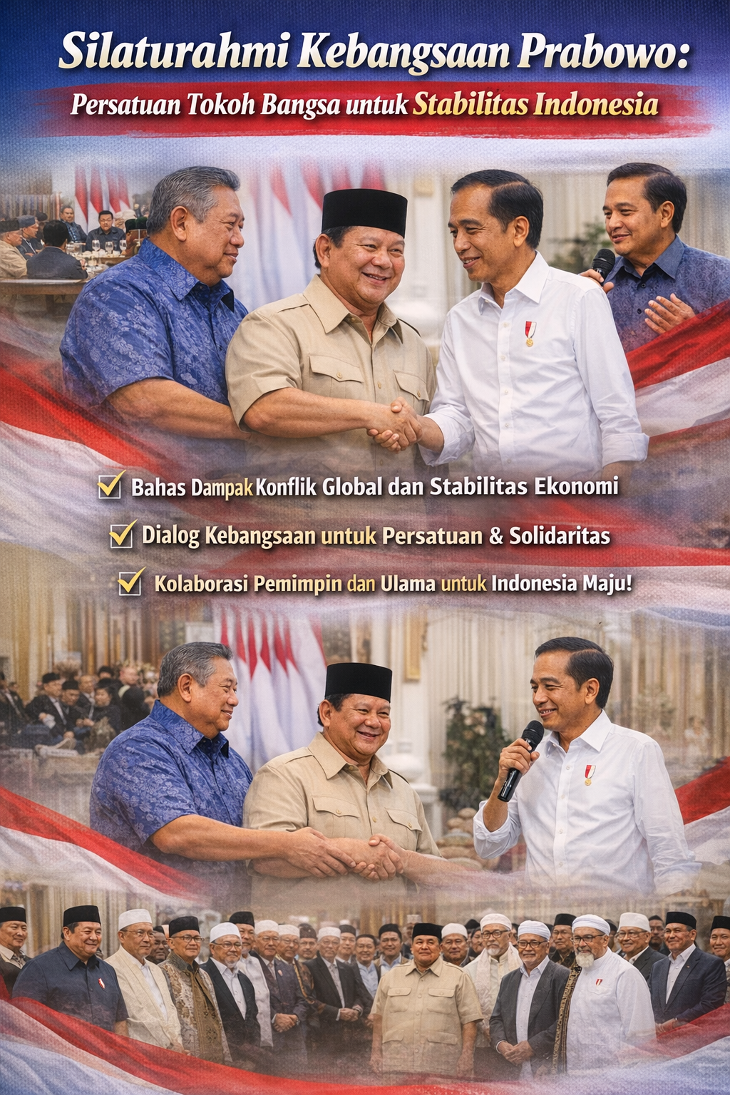 Silaturahmi Presiden Prabowo Bersama Tokoh Bangsa Perkuat Persatuan dan Stabilitas Nasional