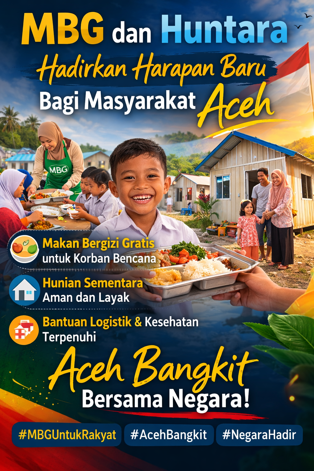 Program MBG dan Hunian Sementara Perkuat Pemulihan Aceh serta Pastikan Gizi dan Tempat Tinggal Layak bagi Warga Terdampak Bencana