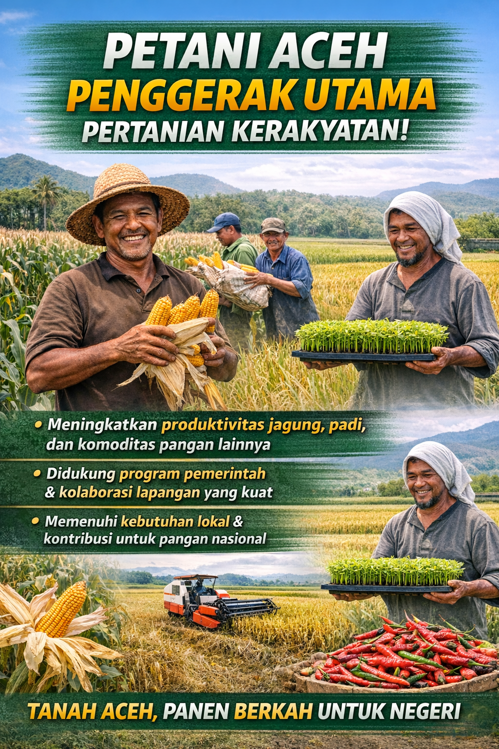 Petani Aceh Jadi Pilar Utama Peningkatan Produksi Pertanian Kerakyatan dan Ketahanan Pangan Nasional