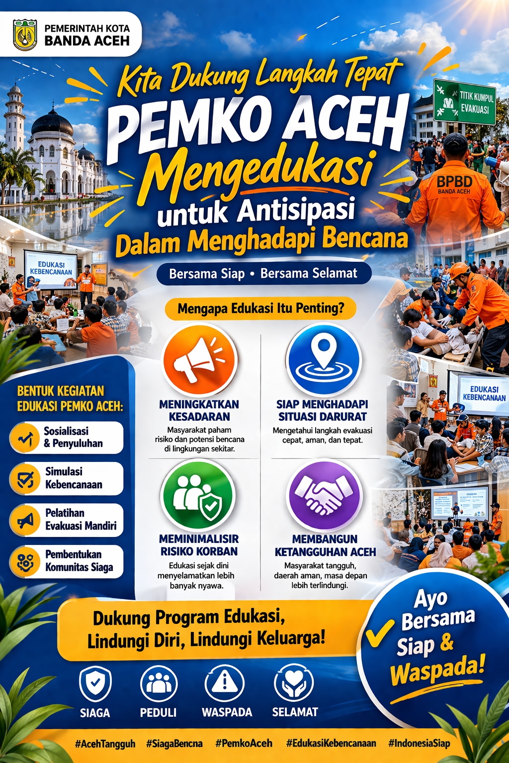 Edukasi Kebencanaan Pemko Banda Aceh Dinilai Langkah Tepat Perkuat Kesiapsiagaan Masyarakat