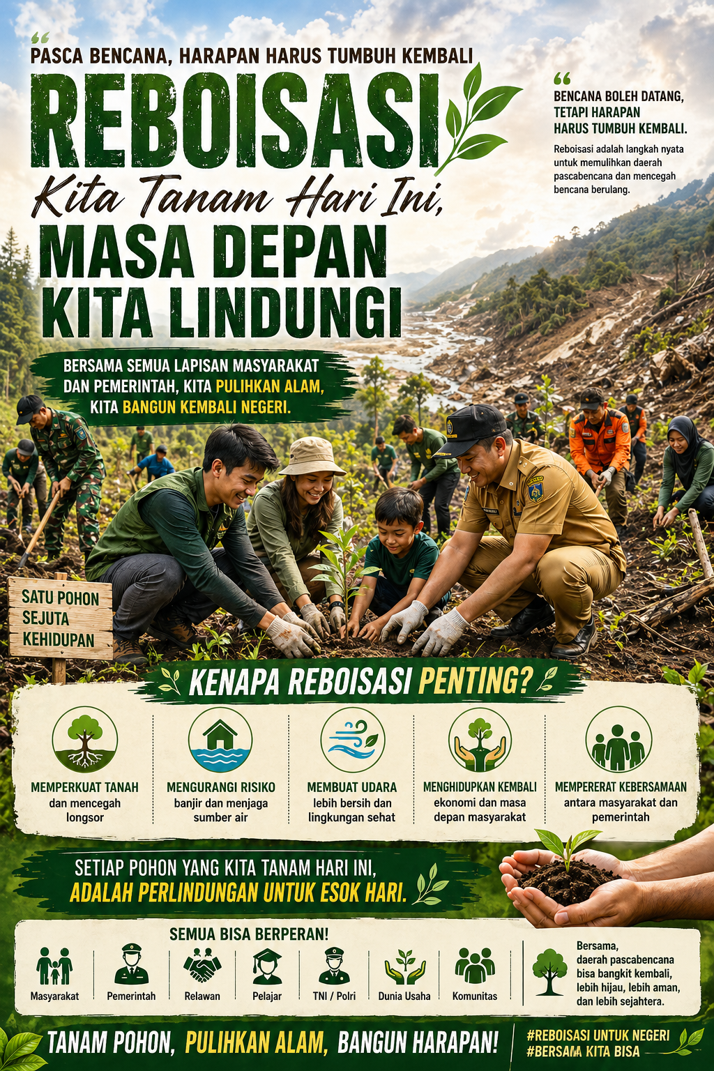 Reboisasi Jadi Kekuatan Nasional, Masyarakat dan Pemerintah Bersatu Pulihkan Daerah Pascabencana