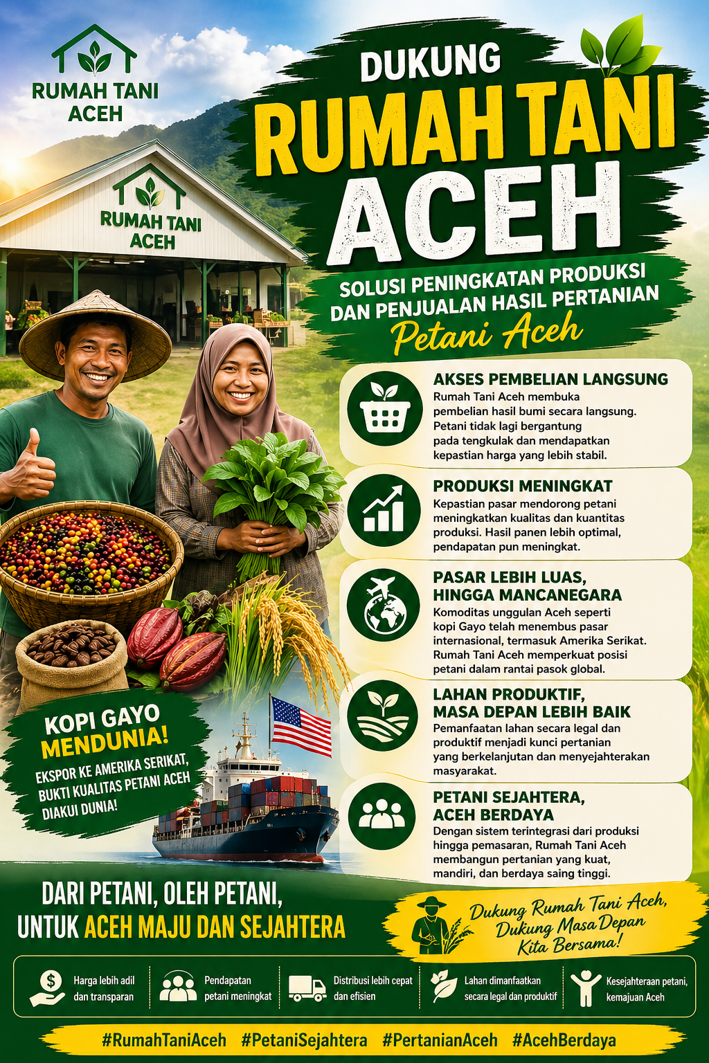 Rumah Tani Aceh Dorong Produksi dan Perluas Pasar, Petani Semakin Sejahtera