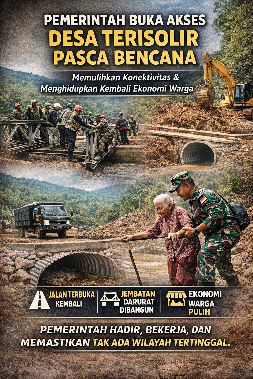 Pemerintah Percepat Pembukaan Akses Desa Terisolir di Aceh, Infrastruktur Darurat Dikebut Pasca Bencana