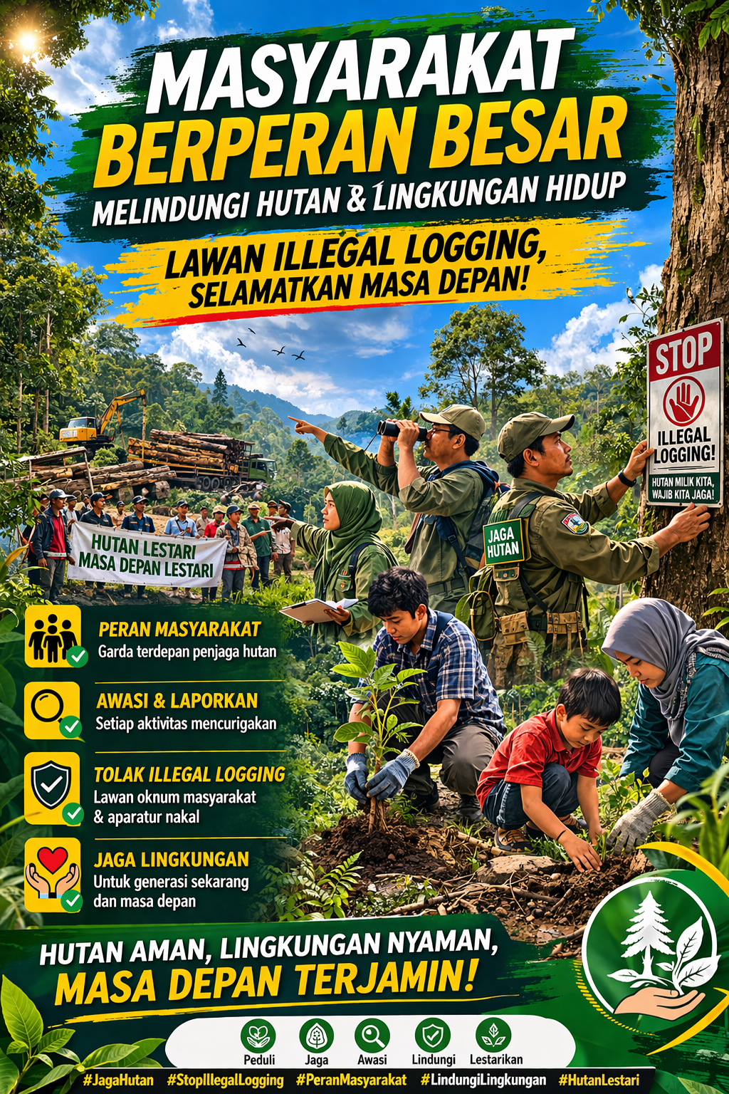 Masyarakat Jadi Garda Terdepan, Pengawasan Kolektif Tekan Illegal Logging dan Selamatkan Hutan