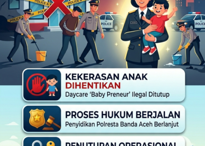 Penegakan Hukum Daycare Ilegal di Banda Aceh Jadi Bukti Negara Hadir Lindungi Anak