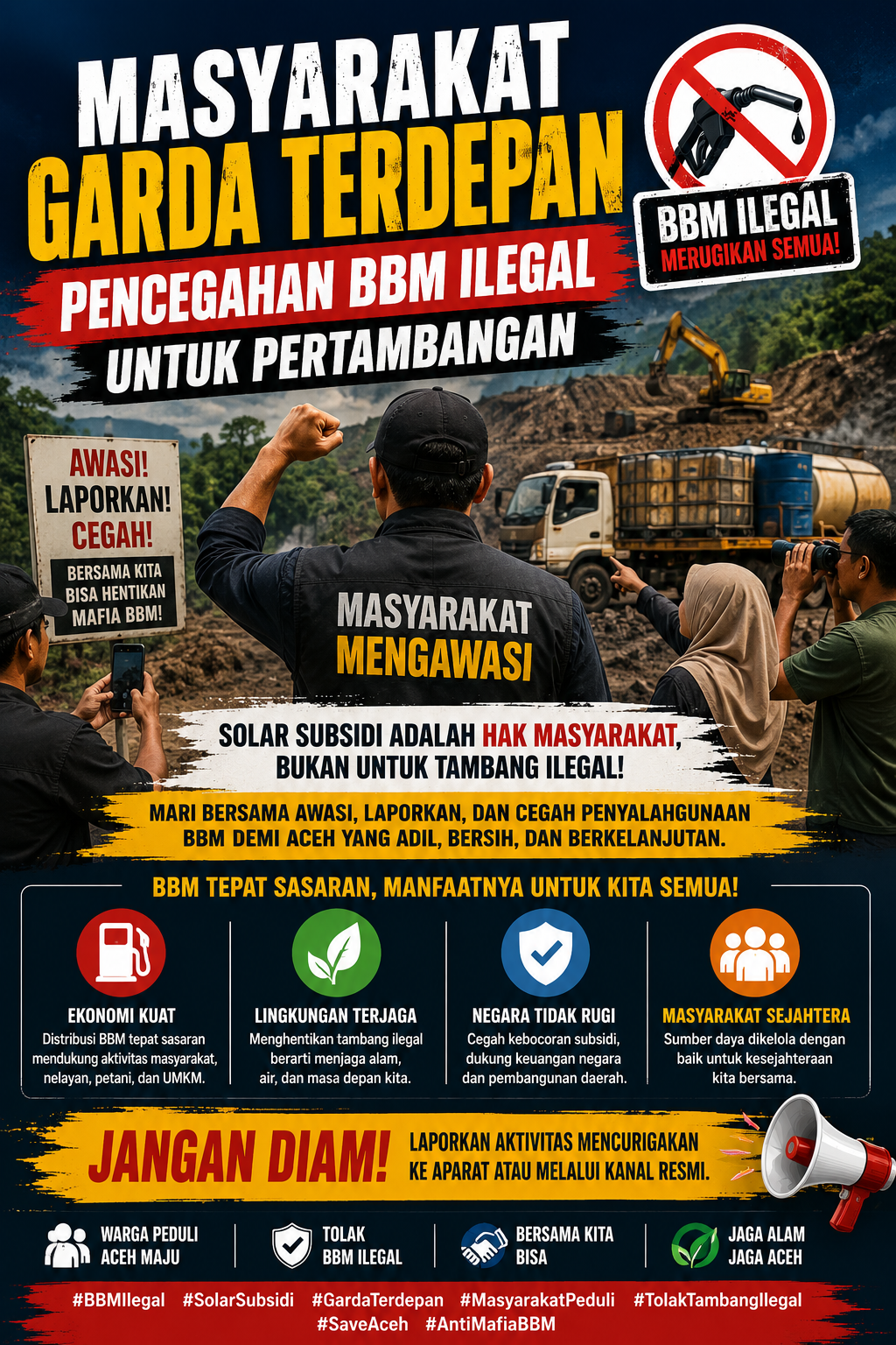 Masyarakat Jadi Garda Terdepan Cegah Penyalahgunaan BBM Ilegal untuk Pertambangan di Aceh