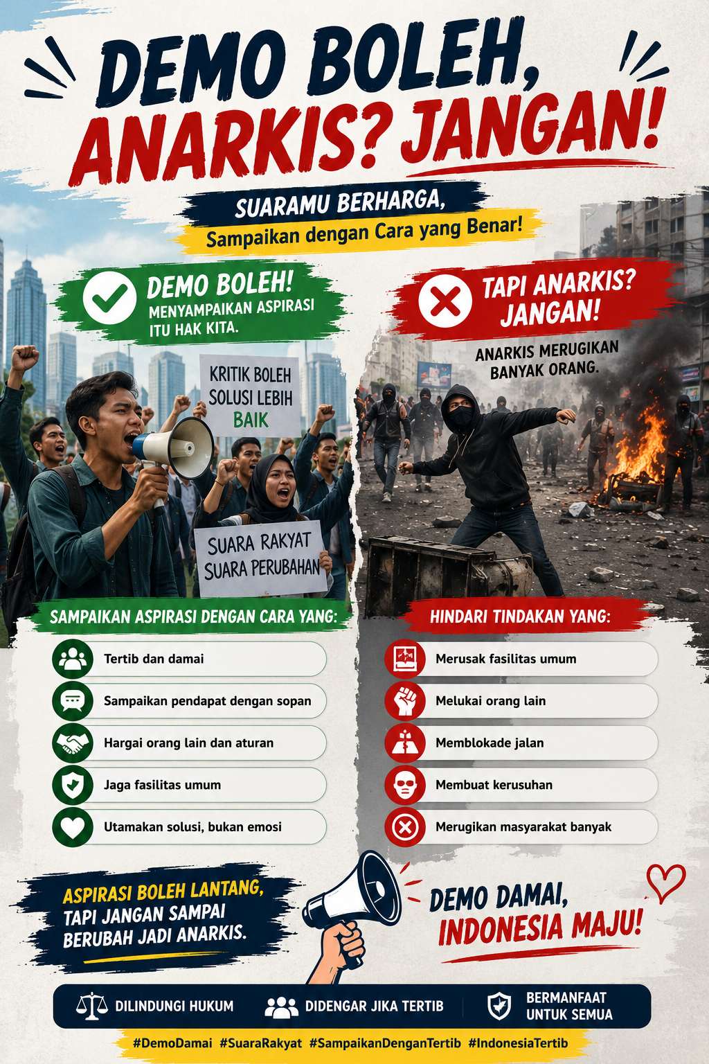 Demo Boleh, Tapi Jangan Sampai Anarkis: Aspirasi Harus Tetap Disampaikan dengan Cara yang Benar