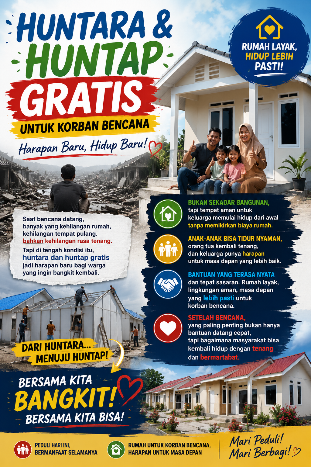 Huntara dan Huntap Gratis Jadi Harapan Baru Korban Bencana di Tengah Sorotan Transparansi Anggaran