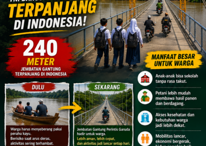 TNI Bangun Jembatan Terpanjang di Aceh Tamiang, Warga Kini Tak Lagi Bertaruh Nyawa Menyeberang Sungai