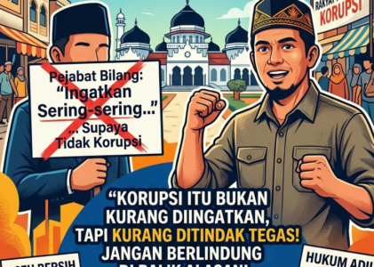 Wacana Sering Diingatkan KPK Menuai Kritik dari Ketua DPRA yang Minta Koruptor Langsung Ditindak Tanpa Lindungan