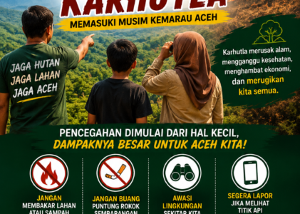 Masyarakat Jadi Garda Terdepan Cegah Karhutla Saat Musim Kemarau Mulai Melanda Aceh