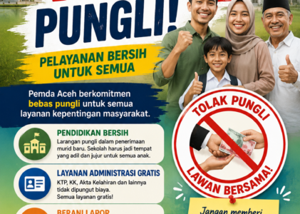 Pemda Aceh Perkuat Komitmen Bebas Pungli, Layanan untuk Masyarakat Harus Bersih dan Transparan
