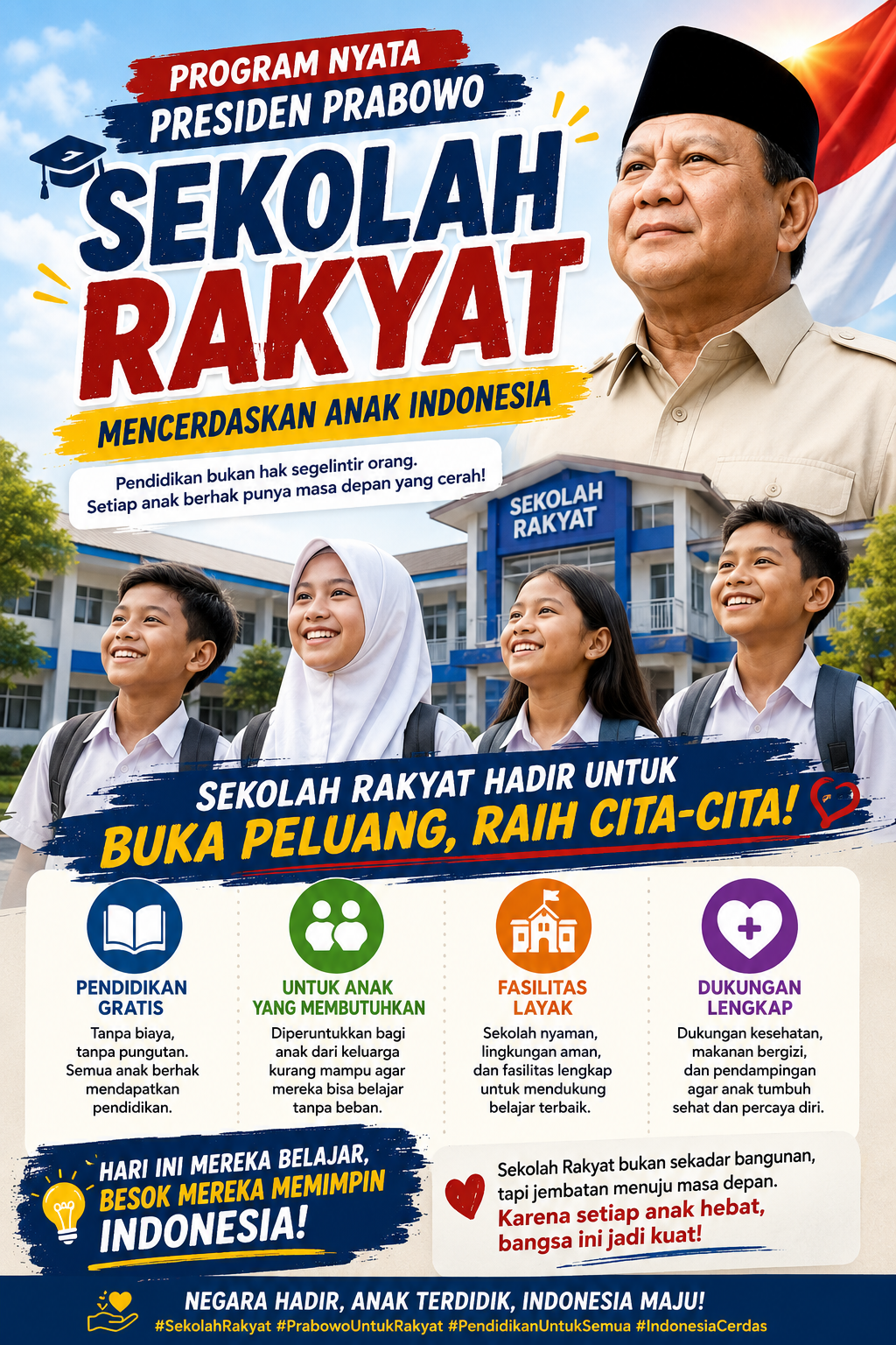 Sekolah Rakyat, Langkah Nyata Presiden Prabowo Membuka Jalan Masa Depan Anak Indonesia