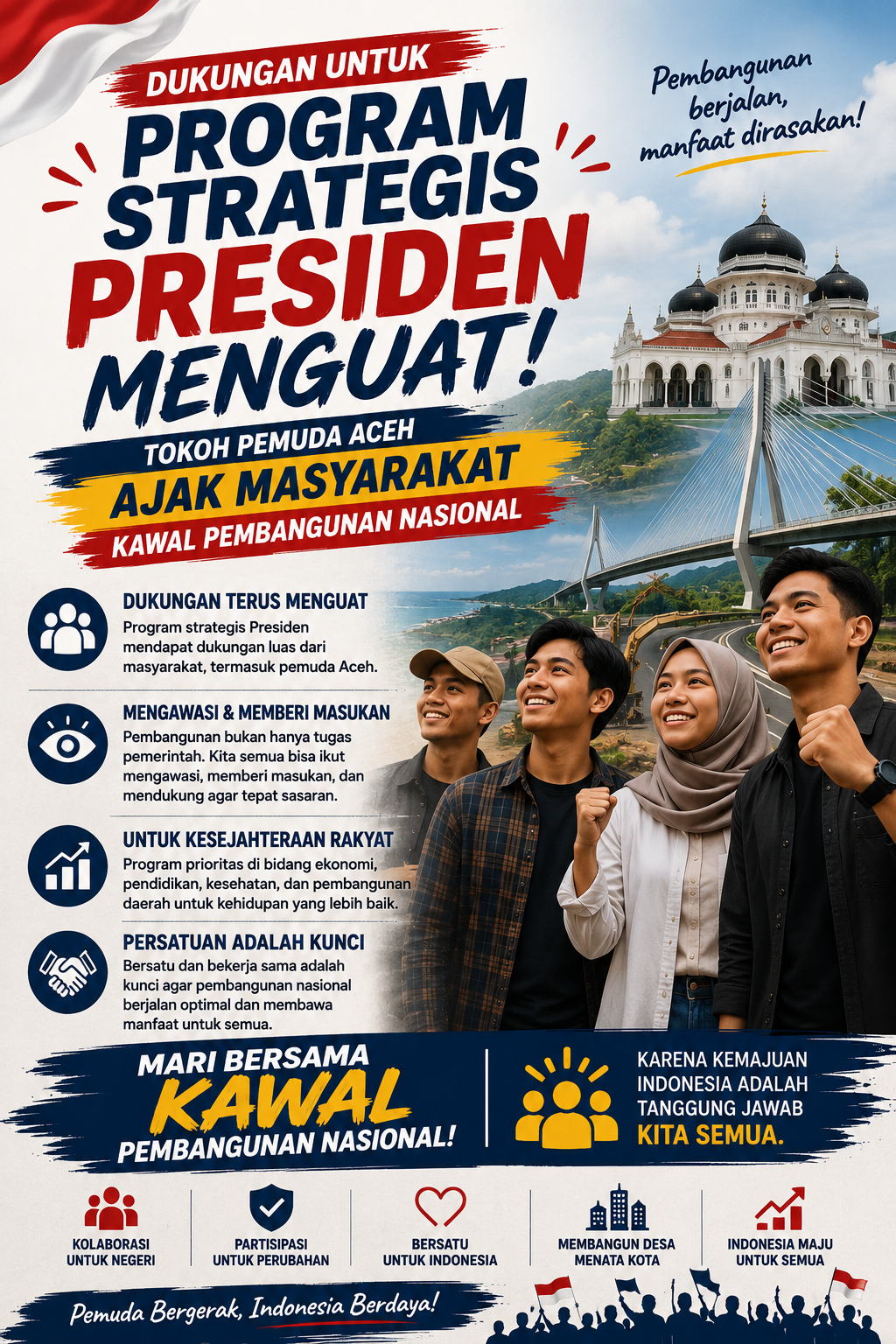Dukungan Program Strategis Presiden Menguat, Tokoh Pemuda Aceh Ajak Masyarakat Ikut Kawal Pembangunan