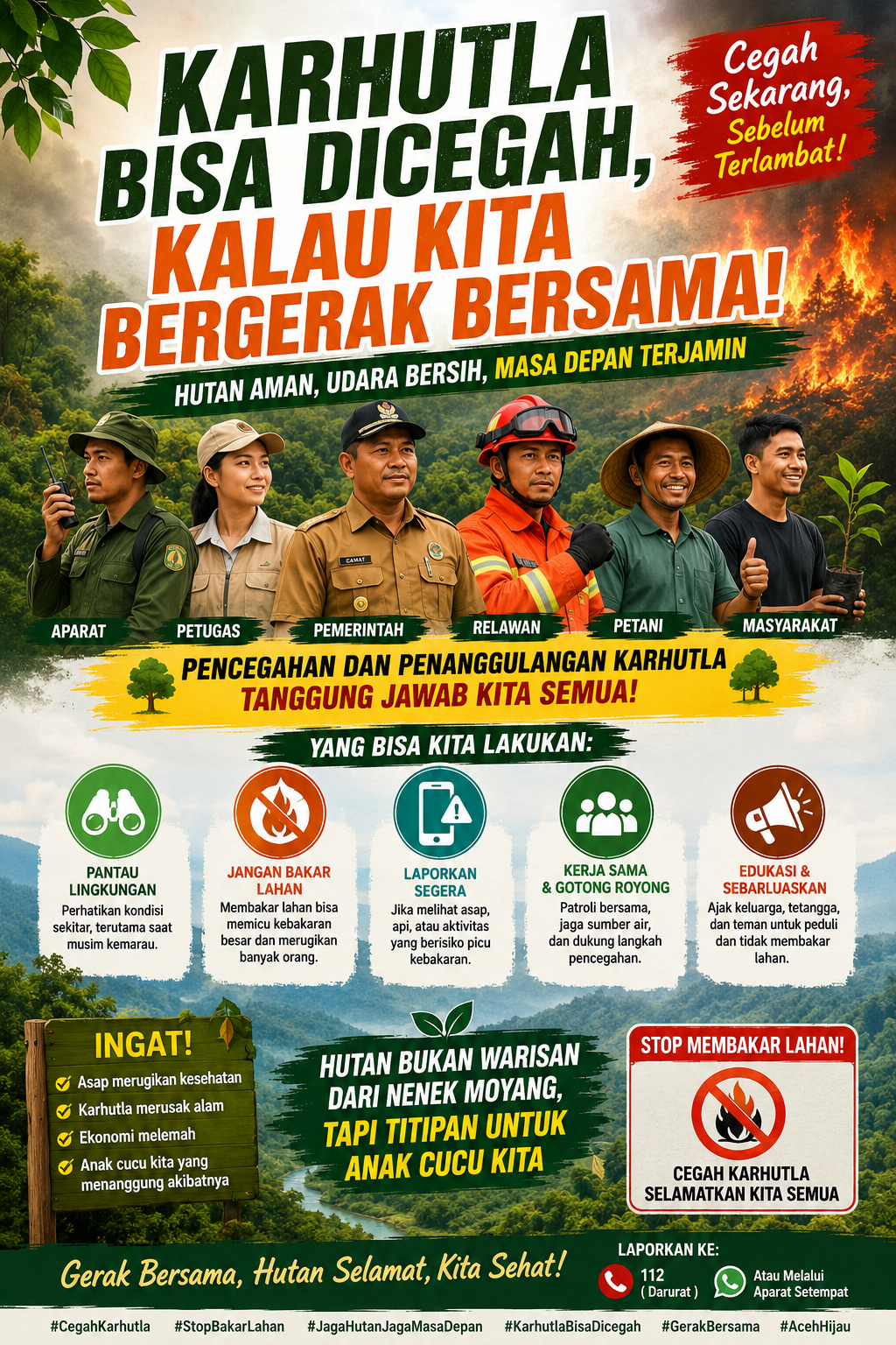 Semua Punya Peran, Semua Bisa Jadi Motor Pencegahan Karhutla di Aceh