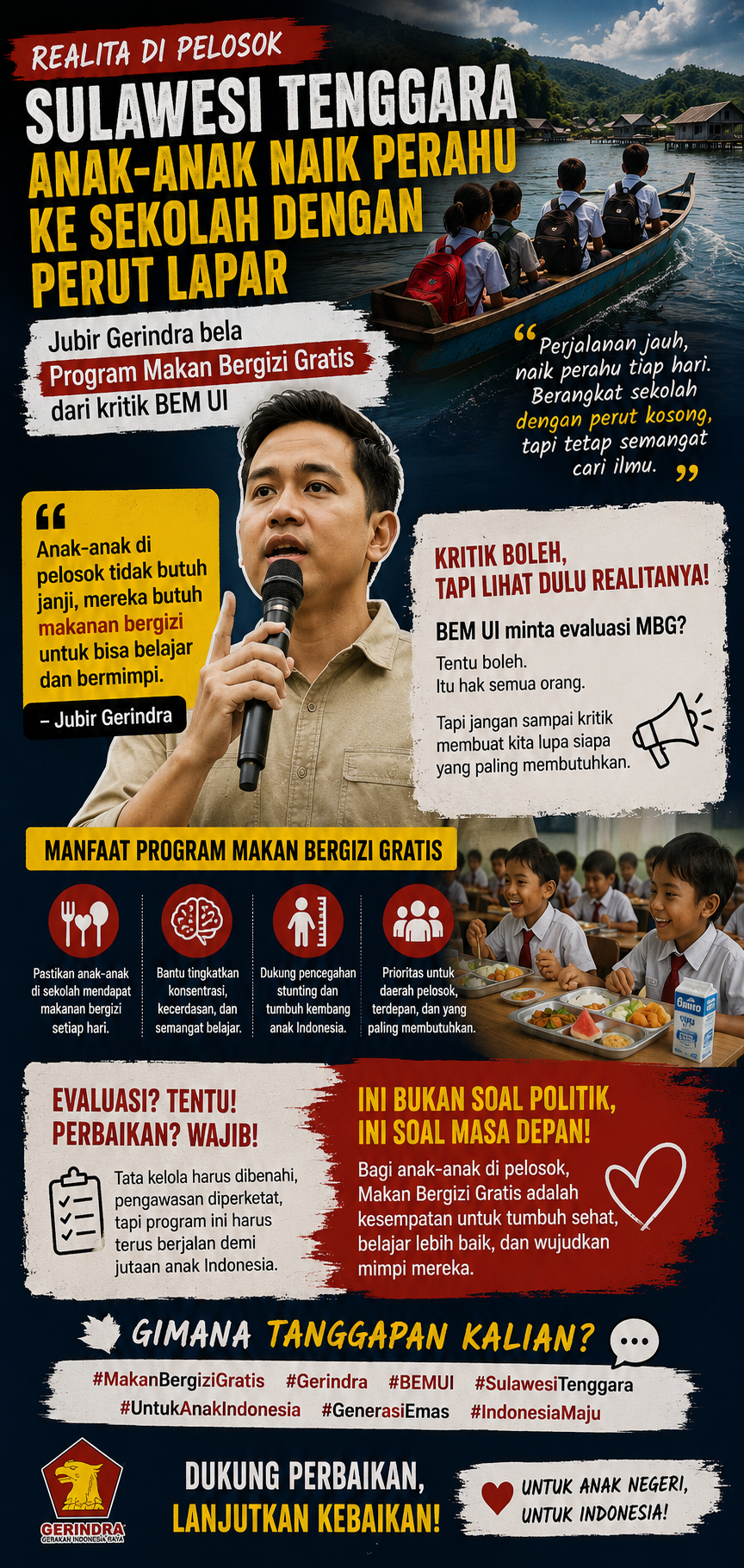 Kritik Boleh, Tapi Lihat Dulu Realitanya: Anak-Anak Pelosok Sultra Jadi Alasan MBG Tetap Dibutuhkan