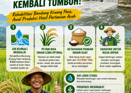 Air Kembali Mengalir, Pertanian Aceh Siap Masuk Babak Baru Produksi Pangan