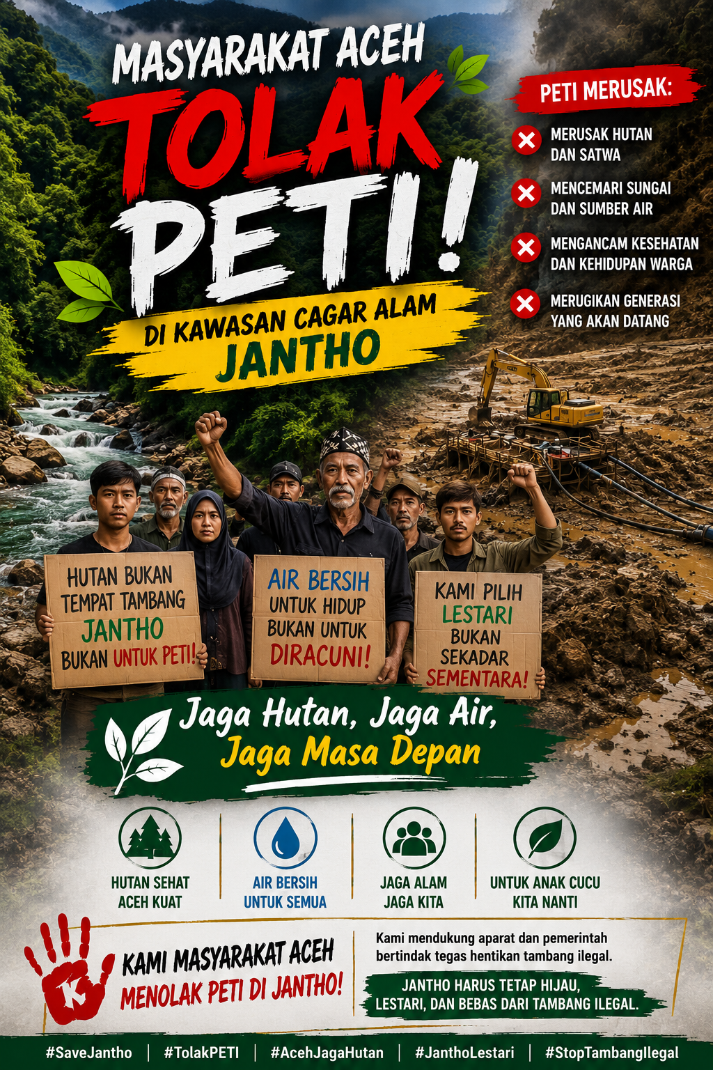 Masyarakat Aceh Kompak Tolak PETI di Cagar Alam Jantho, Jaga Hutan dan Sumber Air untuk Masa Depan