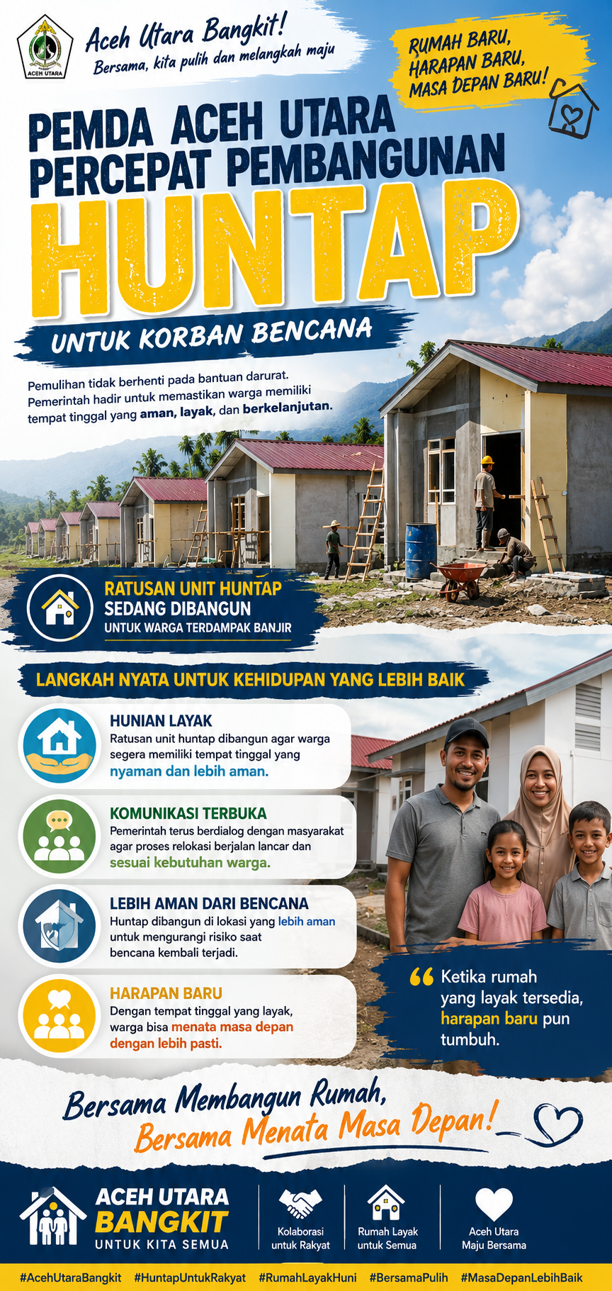 Pemkab Aceh Utara Percepat Pembangunan Huntap, Warga Terdampak Bencana Segera Miliki Rumah Layak