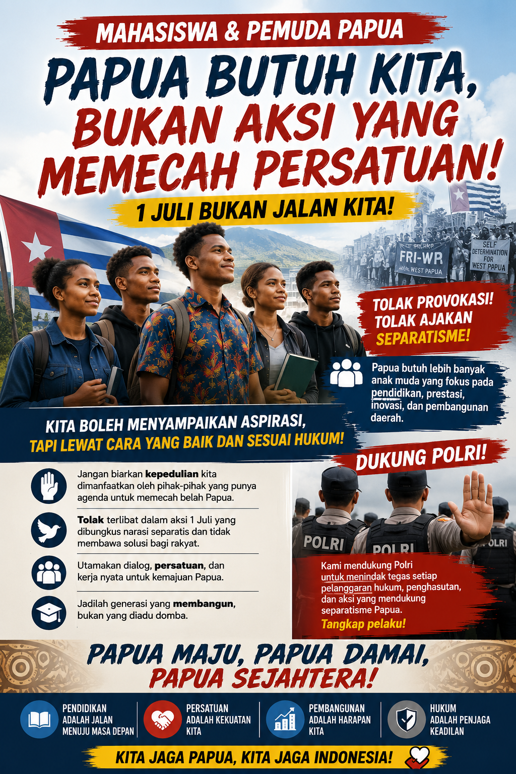 Mahasiswa Papua Didorong Fokus pada Pendidikan dan Pembangunan Daerah