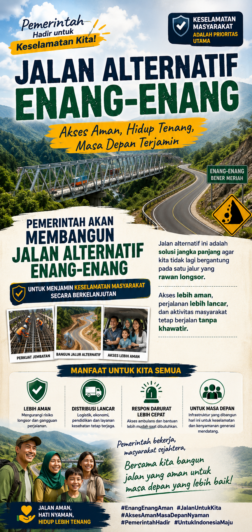 Pemerintah Siapkan Jalan Alternatif Enang-Enang, Solusi Jangka Panjang Demi Keselamatan Warga