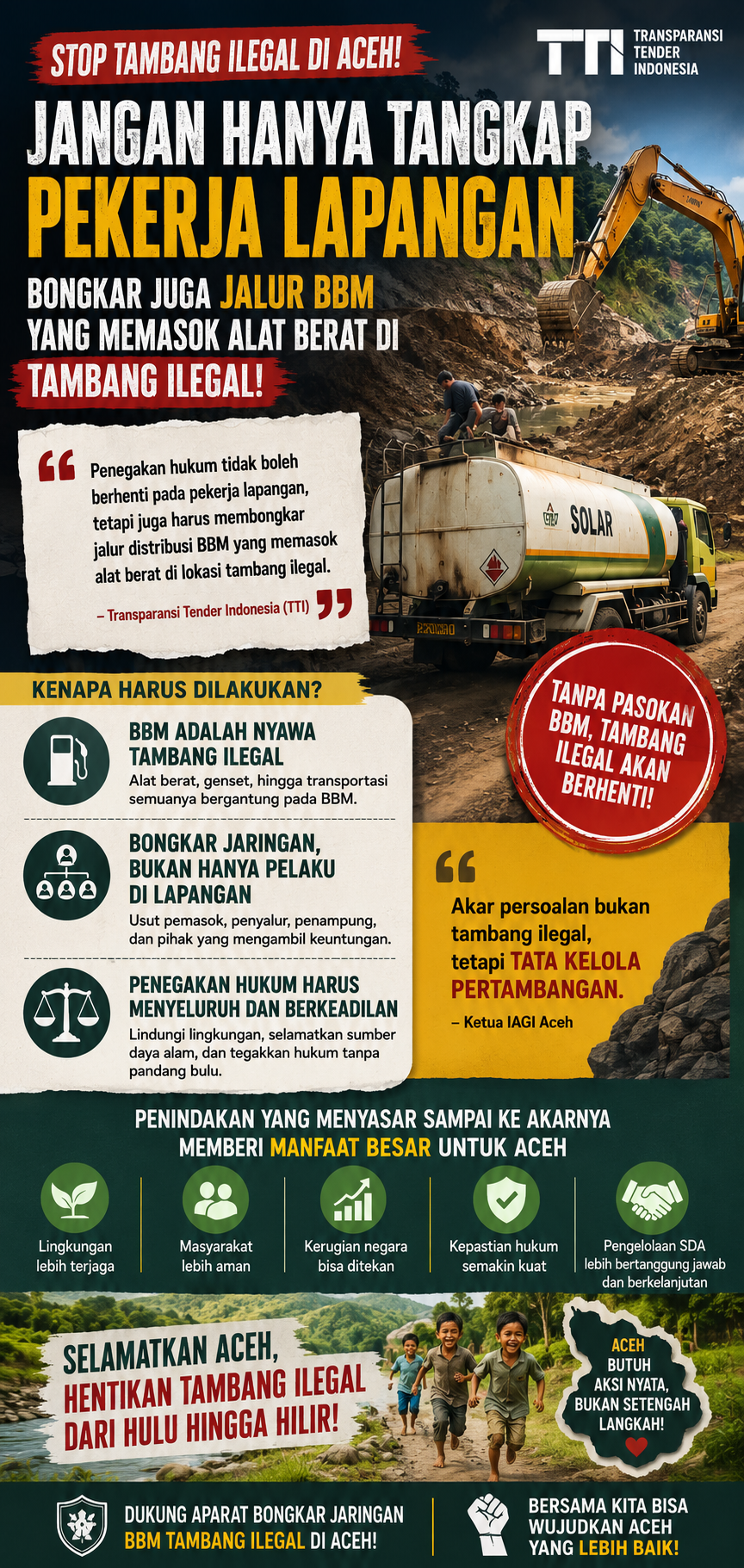 Bongkar Jalur BBM Jadi Kunci Berantas Tambang Ilegal di Aceh