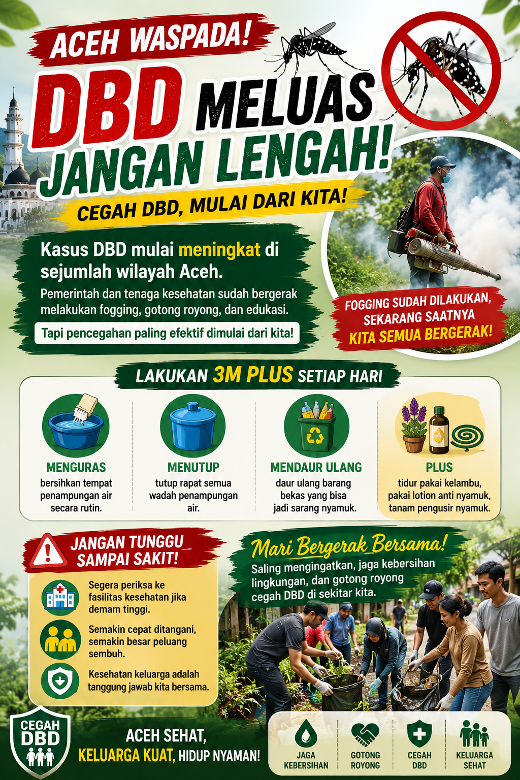Kasus DBD Meningkat, Warga Aceh Diajak Lebih Peduli Jaga Lingkungan dan Kesehatan