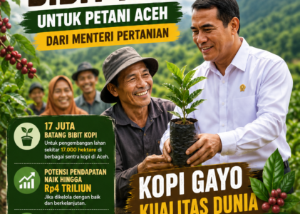 17 Juta Bibit Kopi untuk Petani Aceh, Langkah Nyata Perkuat Kopi Gayo dan Dongkrak Kesejahteraan