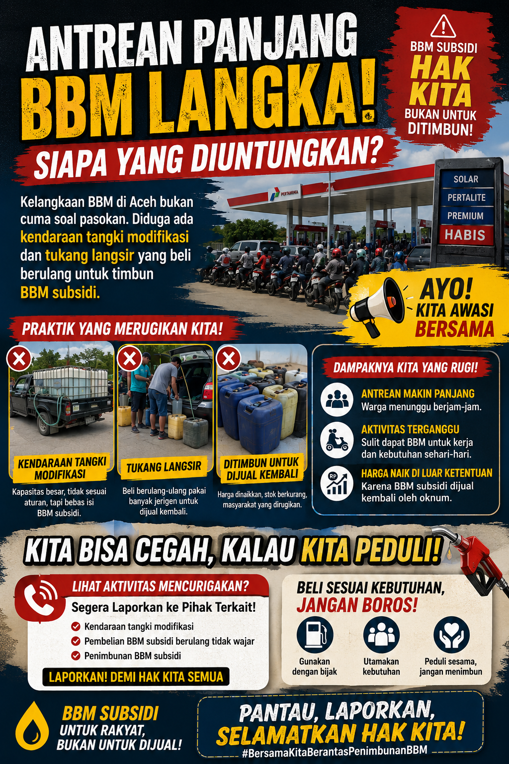 Menjaga Ketersediaan BBM Subsidi di Aceh, Peran Masyarakat Penting dalam Mengawasi Dugaan Penimbunan