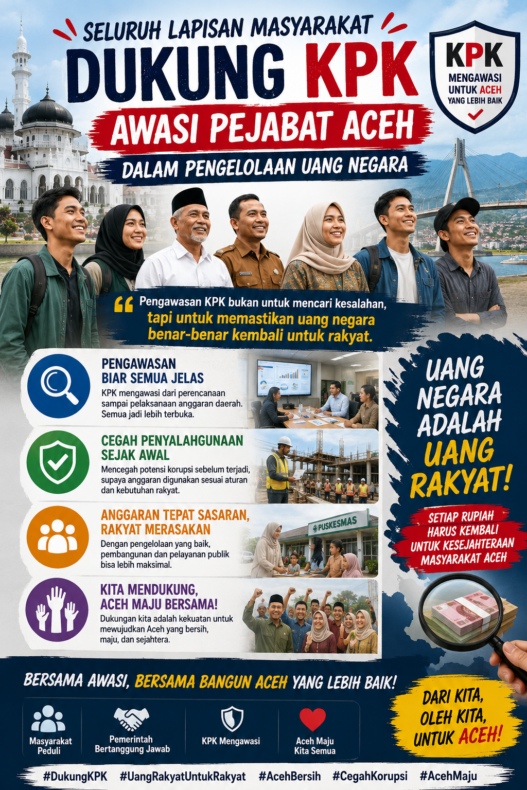 Dukungan Masyarakat Menguat, Pengawasan KPK atas Anggaran Aceh Dinilai Jadi Langkah Positif untuk Jaga Uang Rakyat