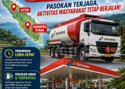 Pertamina Kebut Distribusi BBM ke Aceh dan Sumatra Utara, SPBU Dioptimalkan agar Aktivitas Masyarakat Tetap Lancar
