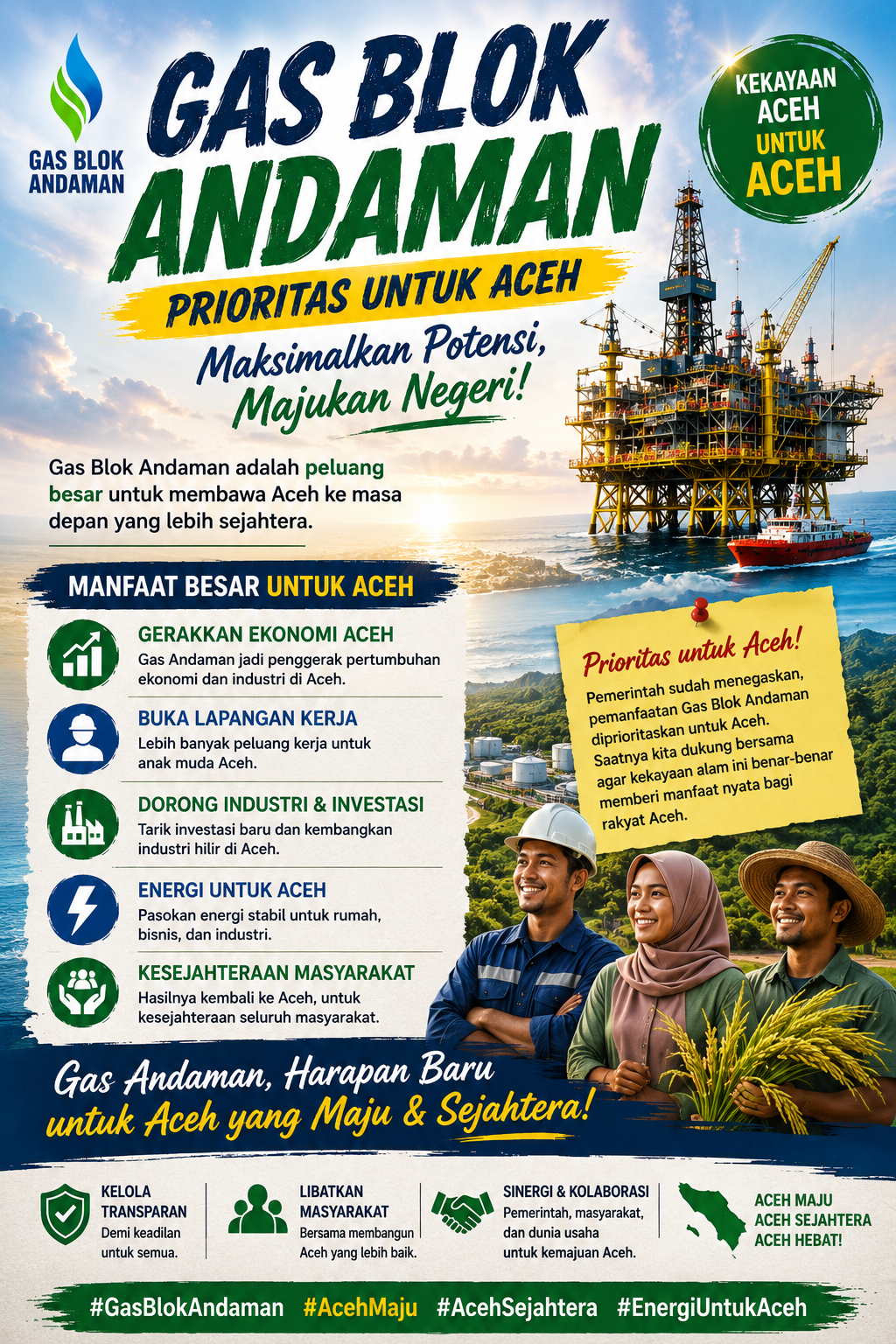 Gas Blok Andaman Diprioritaskan untuk Aceh, Momentum Besar Menuju Kemakmuran Daerah
