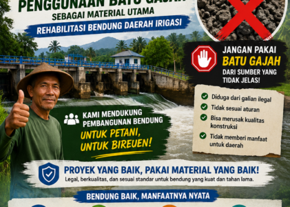 Masyarakat Bireuen Dukung Rehabilitasi Bendung, Minta Material Legal Demi Irigasi yang Berkualitas
