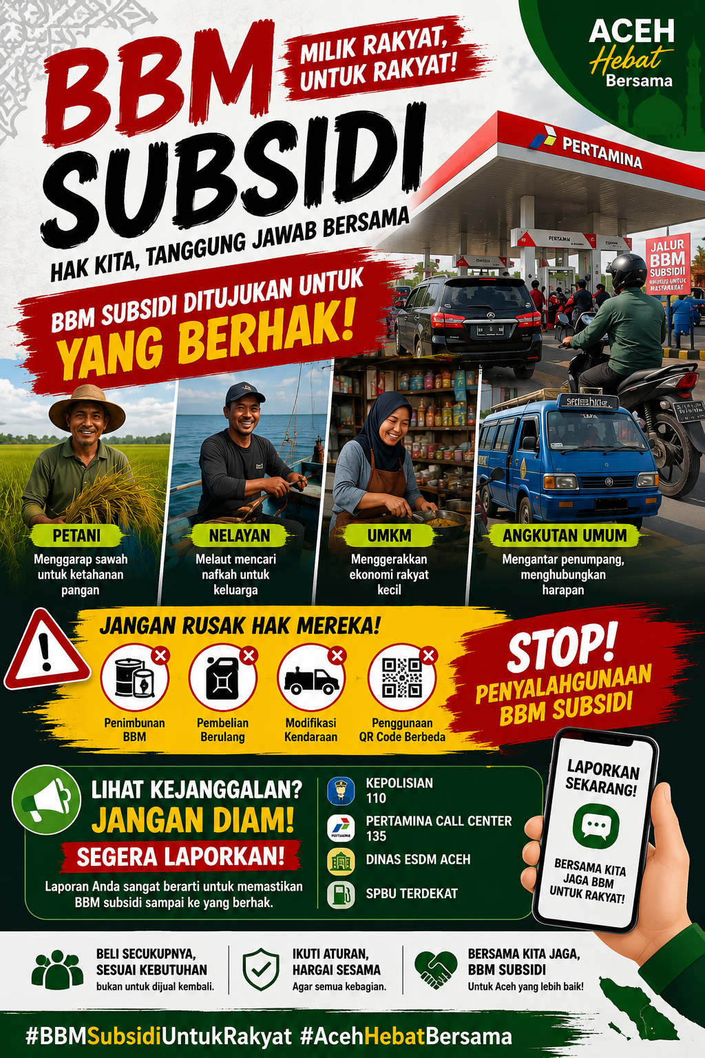 Masyarakat Jadi Garda Terdepan Jaga BBM Subsidi, Penyalahgunaan di Aceh Diminta Segera Dilaporkan