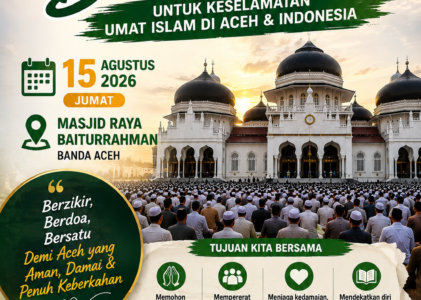 15 Agustus di Baiturrahman Umat Aceh Bersatu dalam Zikir dan Doa untuk Keselamatan dan Kedamaian