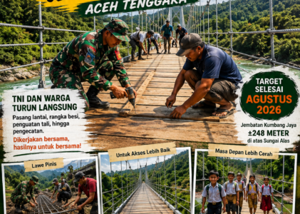 Jembatan Dibangun Bareng, Akses Warga Aceh Tenggara Makin Dekat