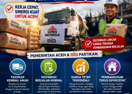 Pemerintah dan SIG Bergerak Cepat, Pasokan Semen di Aceh Kembali Normal, Pembangunan Terus Berjalan