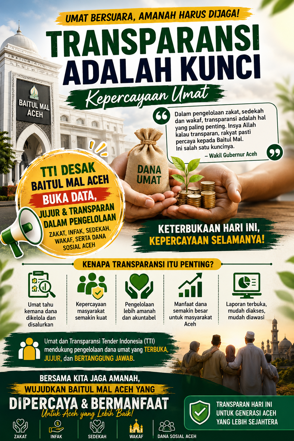 Transparansi Baitul Mal Aceh Jadi Harapan Bersama, Kepercayaan Umat Harus Dijaga